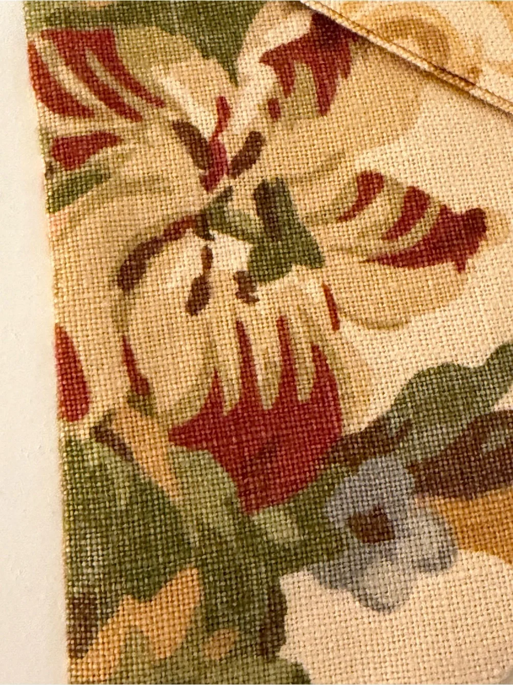 1990s Vintage Floral Swag Valance (set of 2).